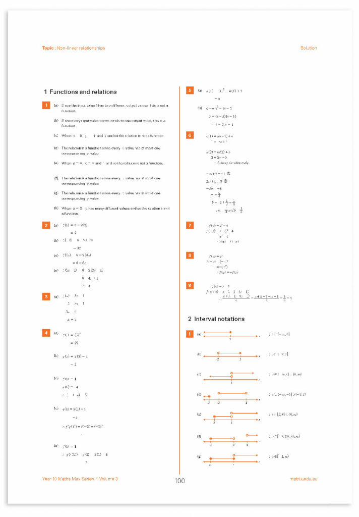 Year 10 Maths Max Series Vol 3: Non-Linear Relationships Revision Book