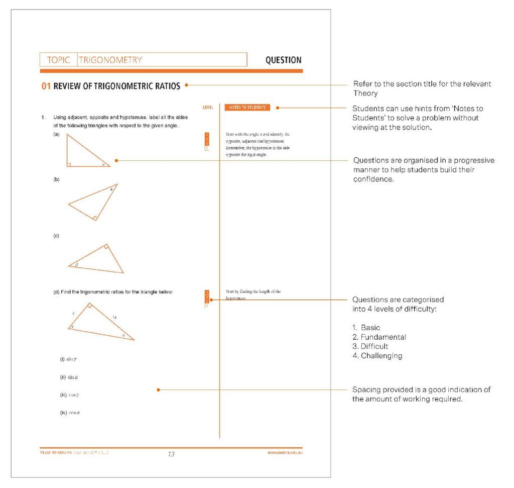 Year 10 Maths Max Series Vol 2: Trigonometry Revision Workbook