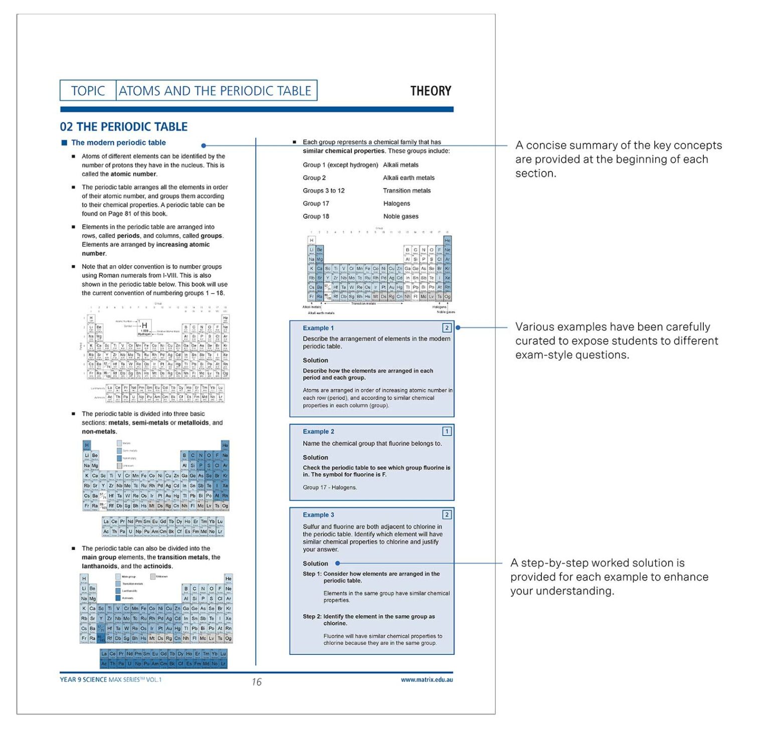 Year 9 Science Max Series Vol 1: Atoms, The Periodic Table ...