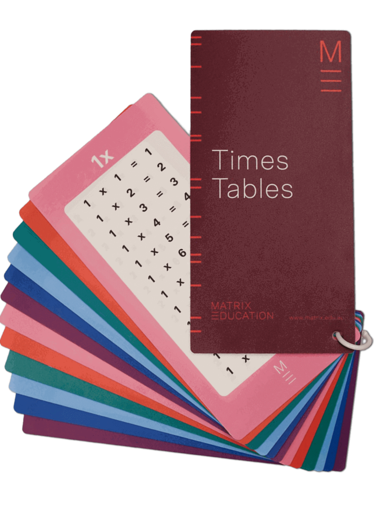 Times Tables Card Fan Matrix